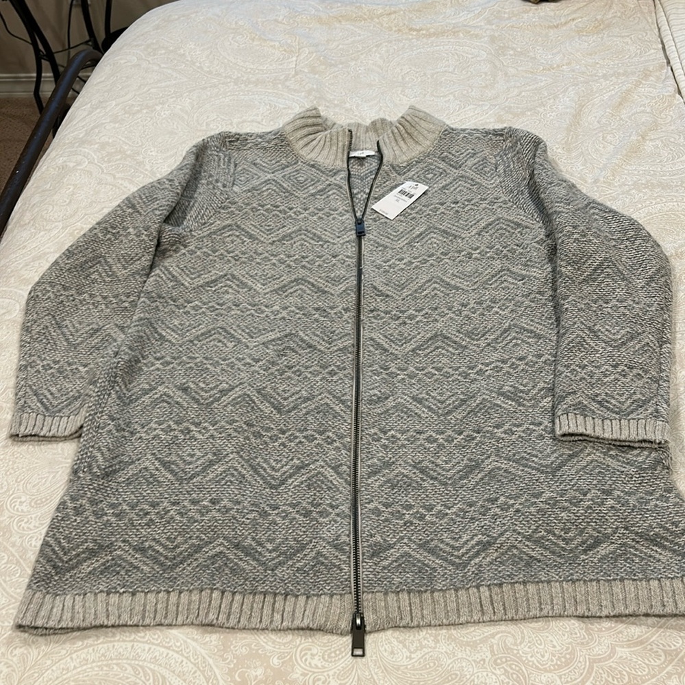 NWT j Jill zipper cardigan